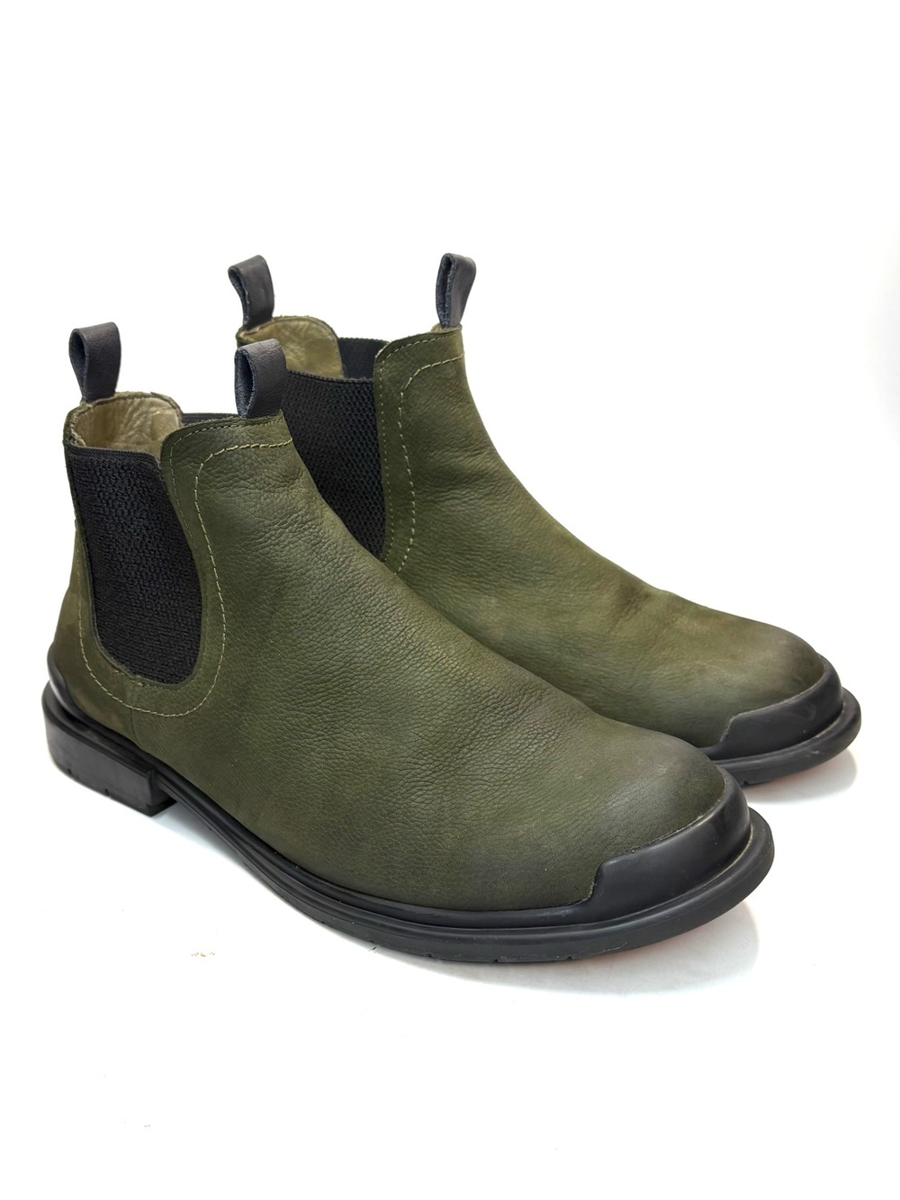 Bueno Olive Leather Chelsea Boots | 41